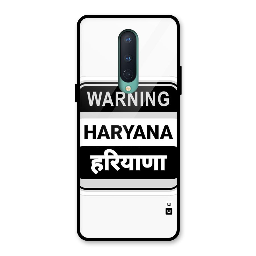 Haryana Warning Glass Back Case for OnePlus 8