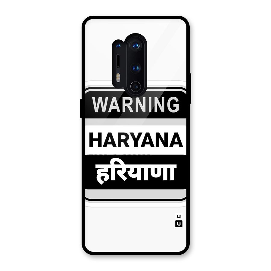 Haryana Warning Glass Back Case for OnePlus 8 Pro
