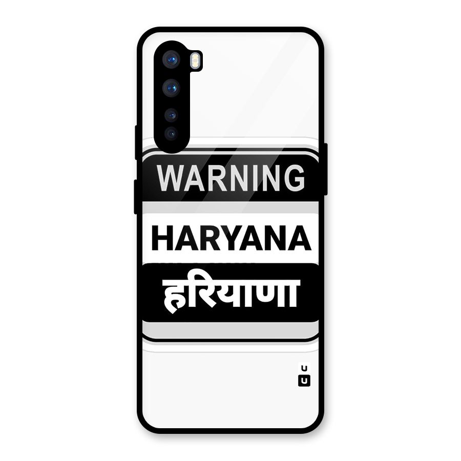 Haryana Warning Glass Back Case for OnePlus Nord