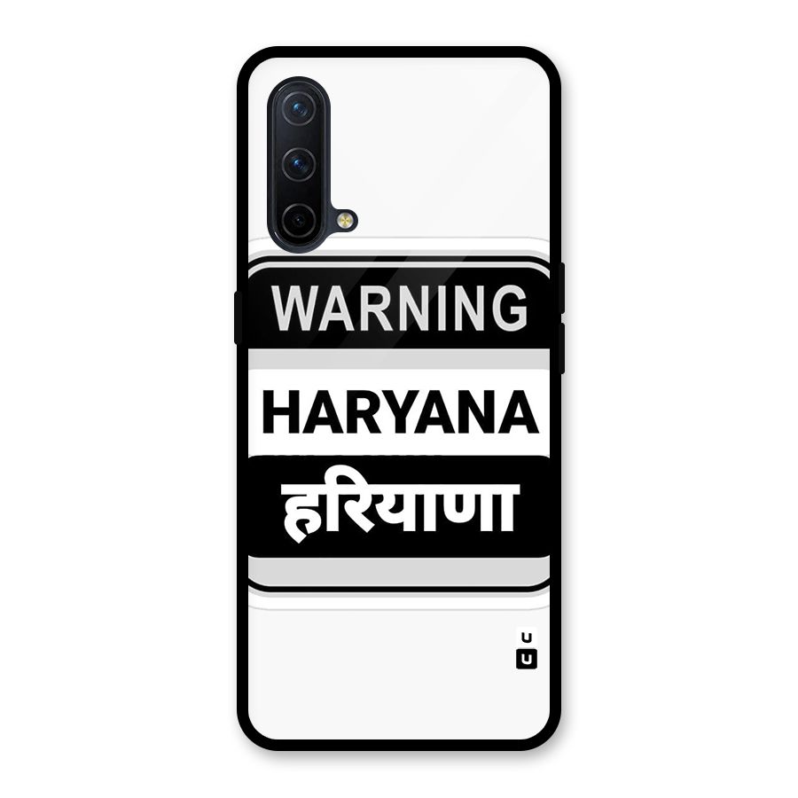 Haryana Warning Glass Back Case for OnePlus Nord CE 5G
