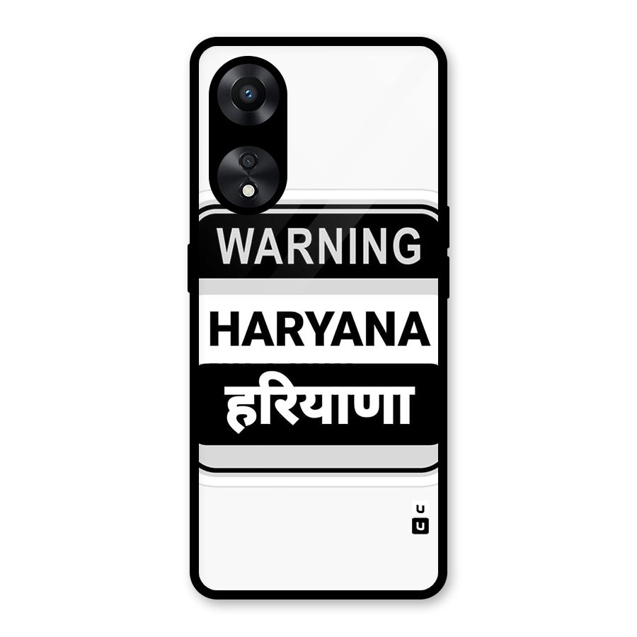 Haryana Warning Glass Back Case for Oppo A78