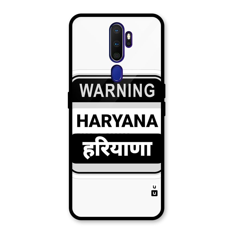 Haryana Warning Glass Back Case for Oppo A9 (2020)