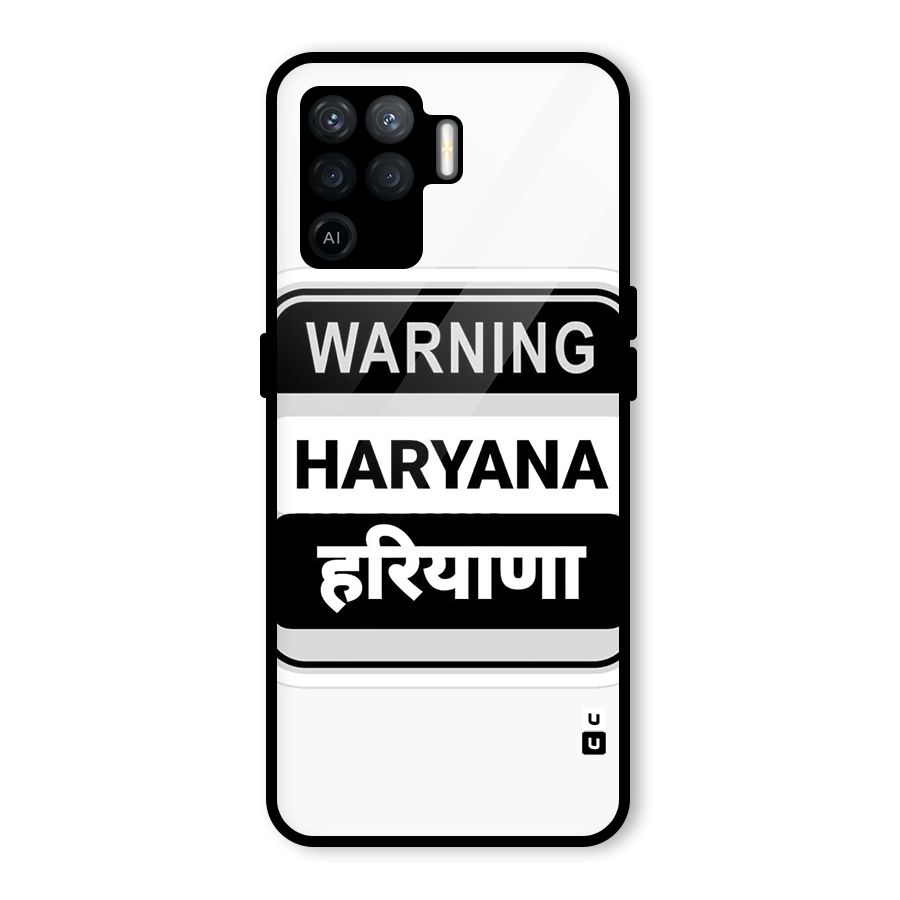 Haryana Warning Glass Back Case for Oppo F19 Pro