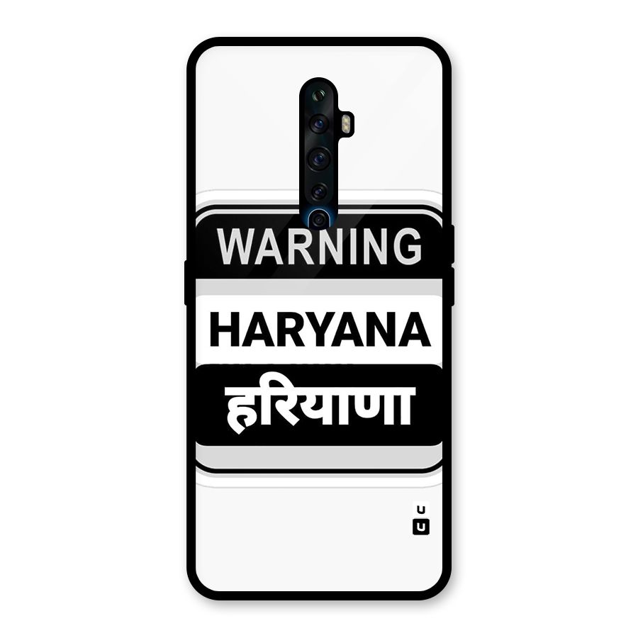 Haryana Warning Glass Back Case for Oppo Reno2 F