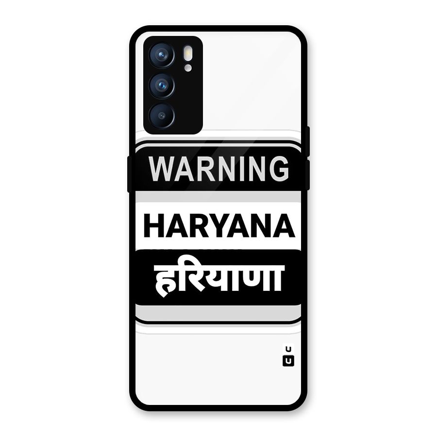 Haryana Warning Glass Back Case for Oppo Reno6 5G