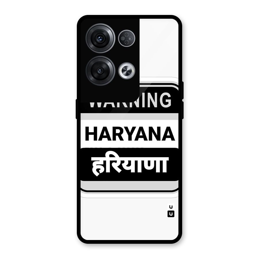 Haryana Warning Glass Back Case for Oppo Reno8 Pro 5G