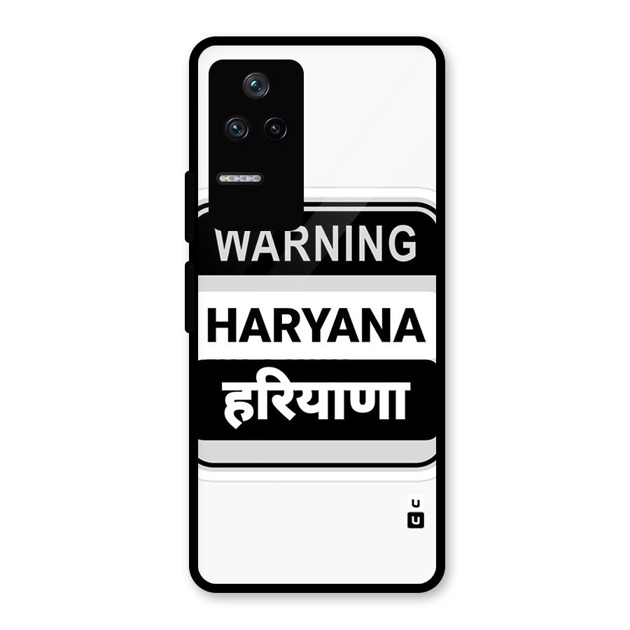 Haryana Warning Glass Back Case for Poco F4 5G