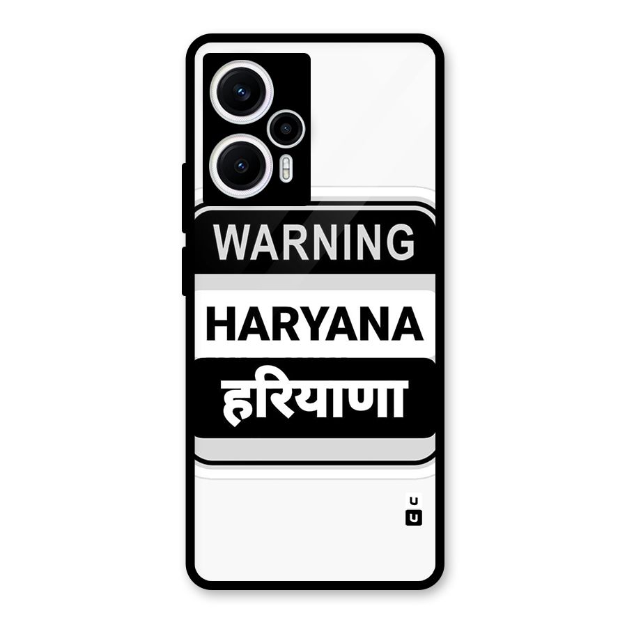 Haryana Warning Glass Back Case for Poco F5