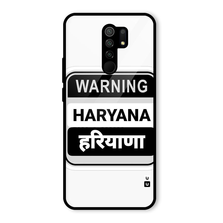 Haryana Warning Glass Back Case for Poco M2
