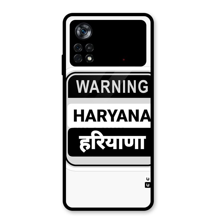 Haryana Warning Glass Back Case for Poco X4 Pro 5G