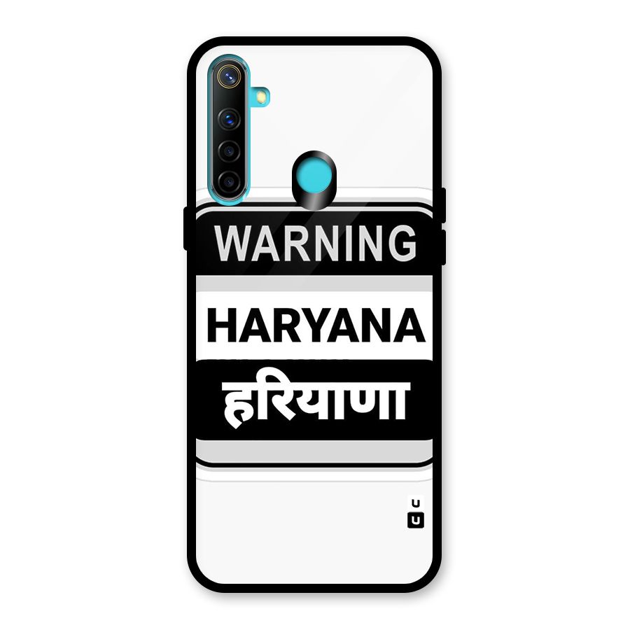 Haryana Warning Glass Back Case for Realme 5i