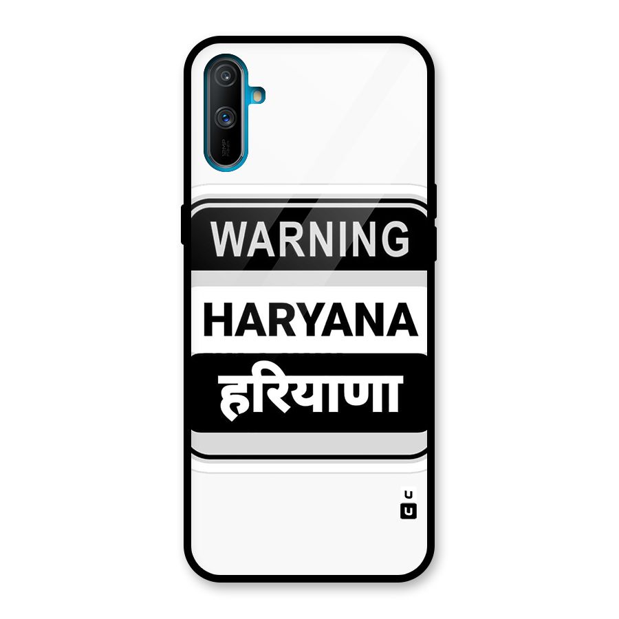 Haryana Warning Glass Back Case for Realme C3