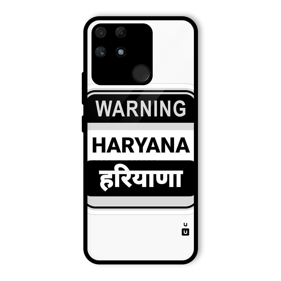 Haryana Warning Glass Back Case for Realme Narzo 50A