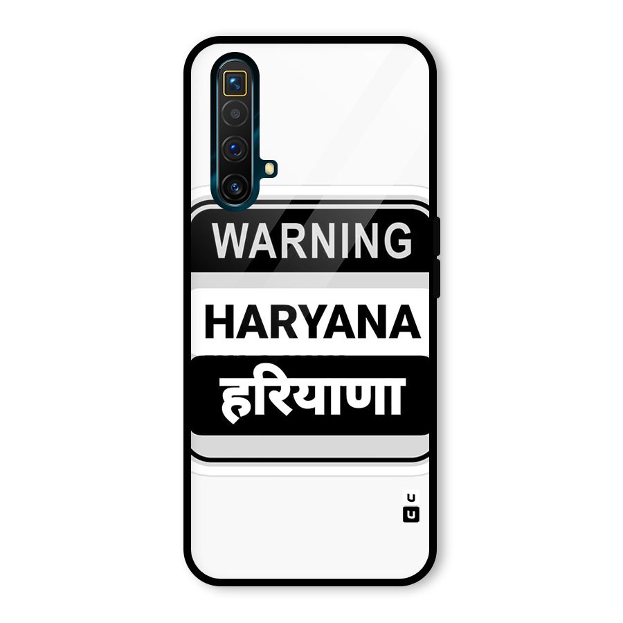 Haryana Warning Glass Back Case for Realme X3