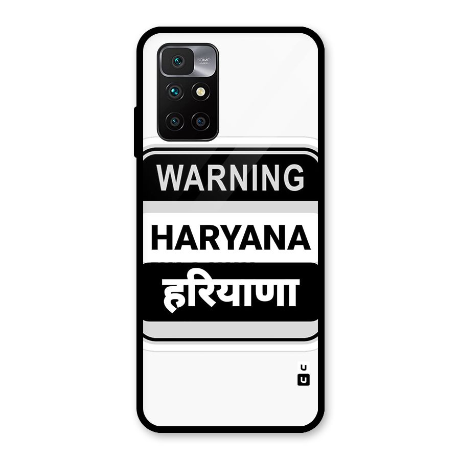 Haryana Warning Glass Back Case for Redmi 10 Prime