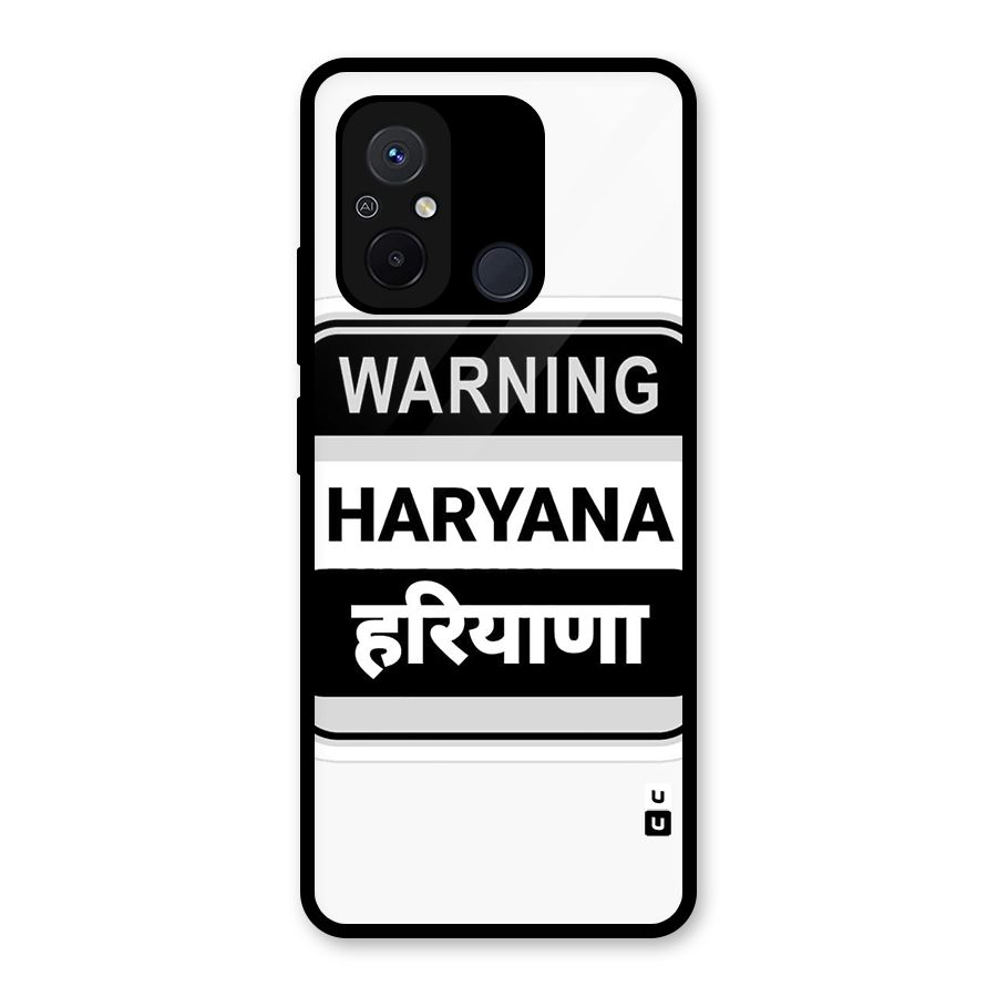 Haryana Warning Glass Back Case for Redmi 12C