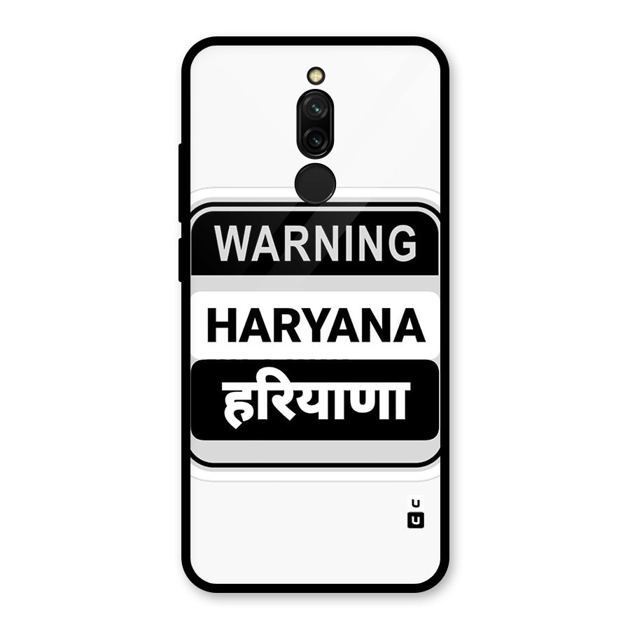 Haryana Warning Glass Back Case for Redmi 8