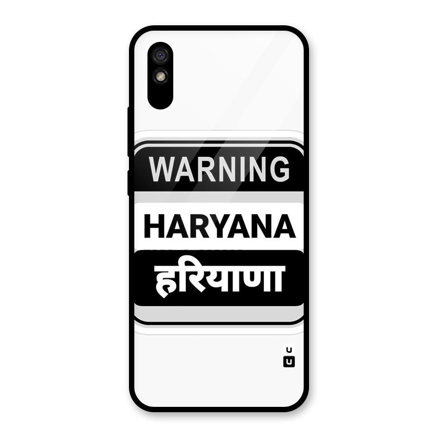 Haryana Warning Glass Back Case for Redmi 9A