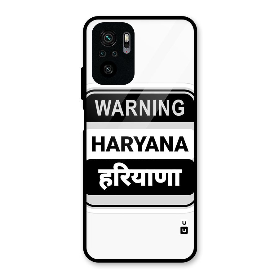 Haryana Warning Glass Back Case for Redmi Note 10S