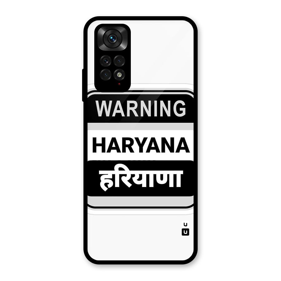 Haryana Warning Glass Back Case for Redmi Note 11