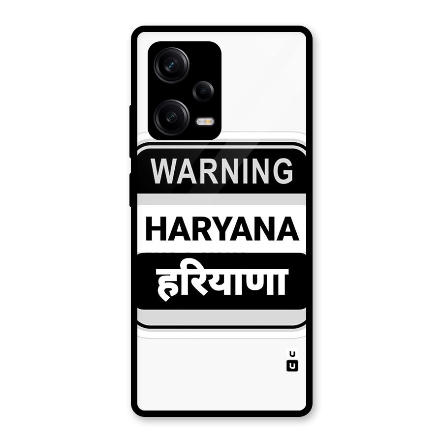 Haryana Warning Glass Back Case for Redmi Note 12 Pro