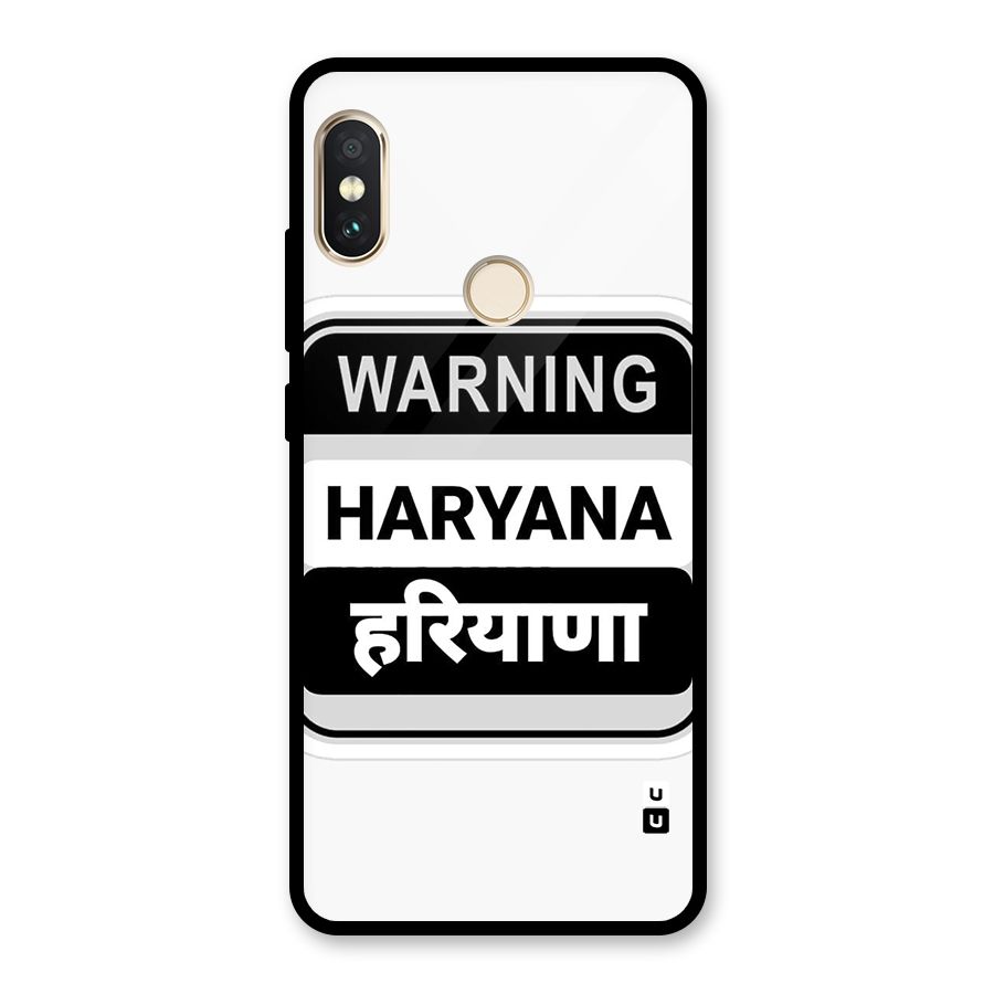 Haryana Warning Glass Back Case for Redmi Note 5 Pro