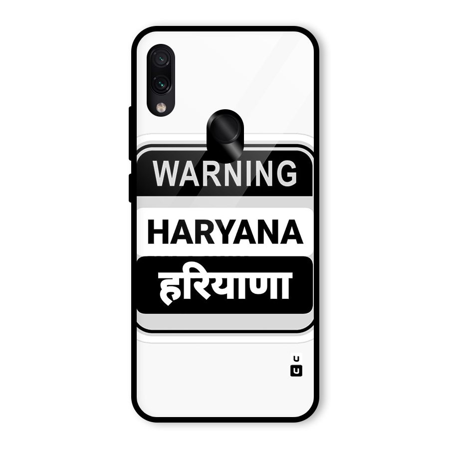 Haryana Warning Glass Back Case for Redmi Note 7