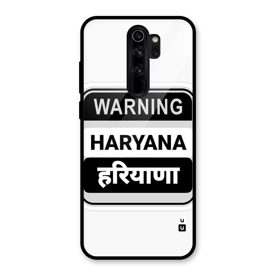 Haryana Warning Glass Back Case for Redmi Note 8 Pro