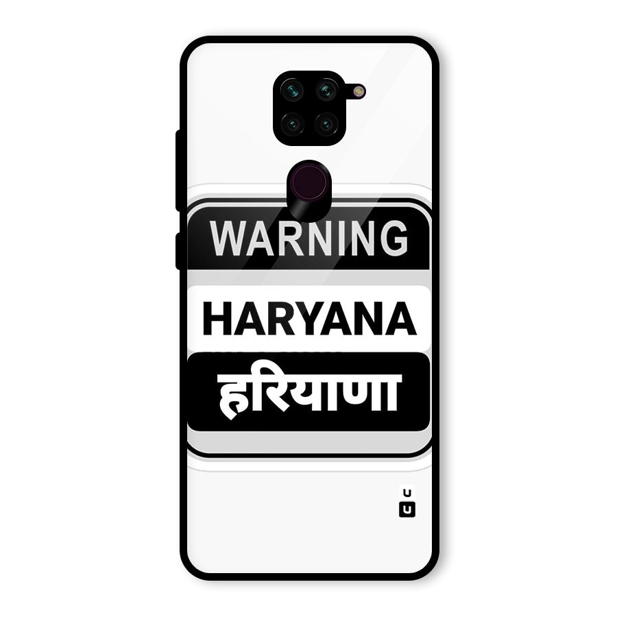 Haryana Warning Glass Back Case for Redmi Note 9