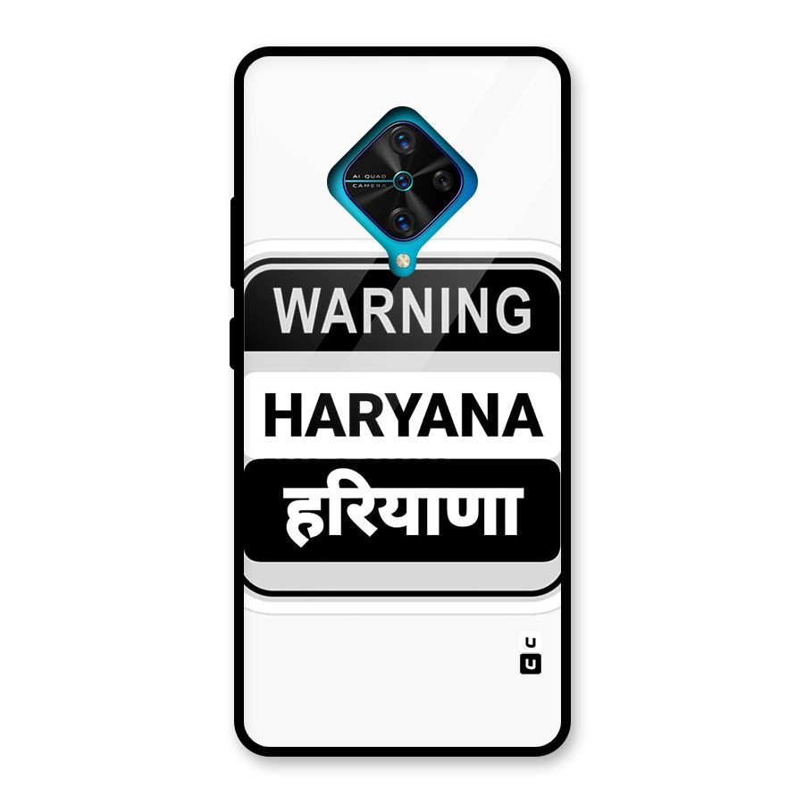 Haryana Warning Glass Back Case for Vivo S1 Pro