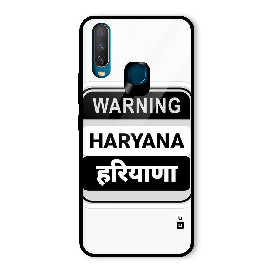 Haryana Warning Glass Back Case for Vivo U10