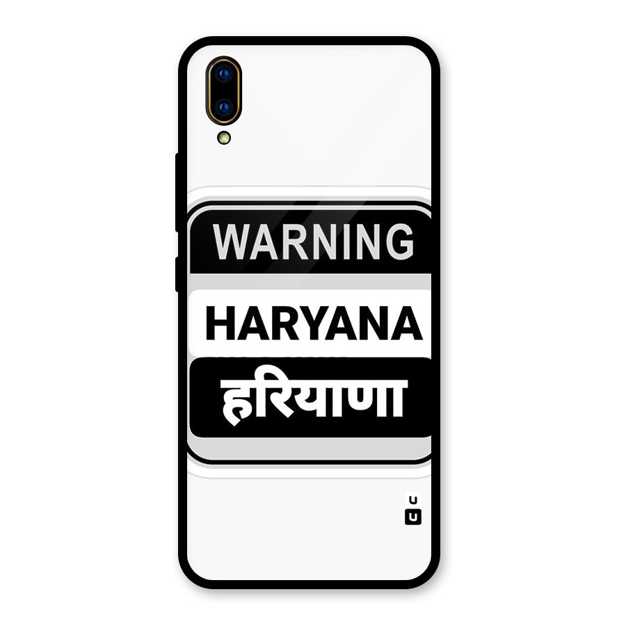 Haryana Warning Glass Back Case for Vivo V11 Pro