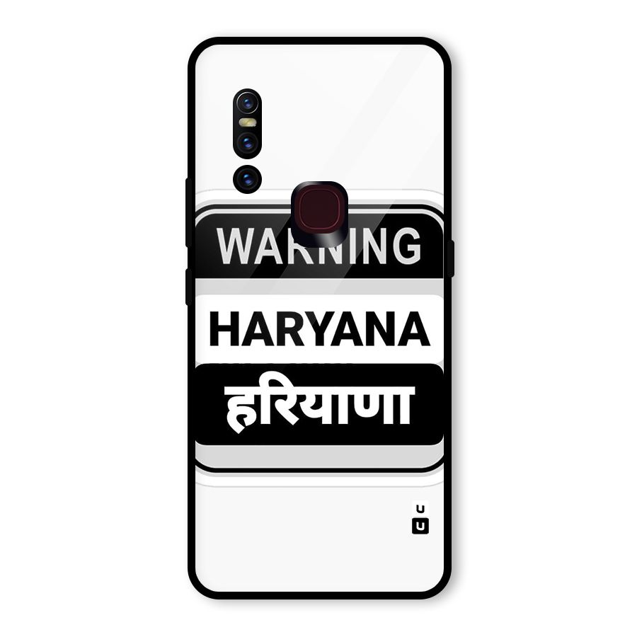 Haryana Warning Glass Back Case for Vivo V15