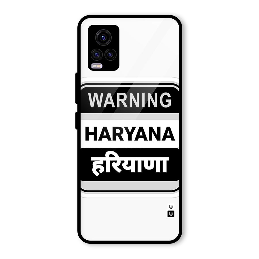 Haryana Warning Glass Back Case for Vivo V20
