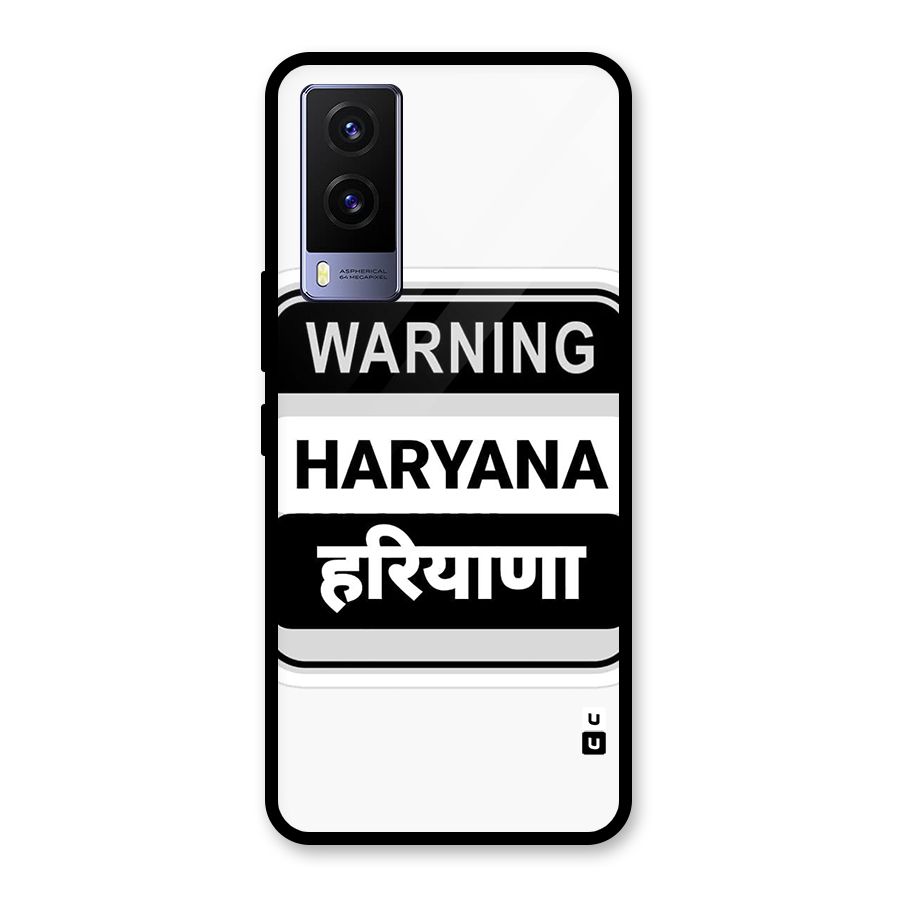 Haryana Warning Glass Back Case for Vivo V21e 5G