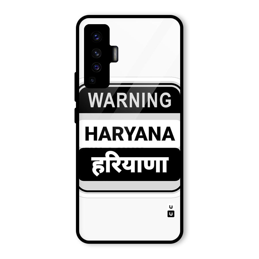 Haryana Warning Glass Back Case for Vivo X50