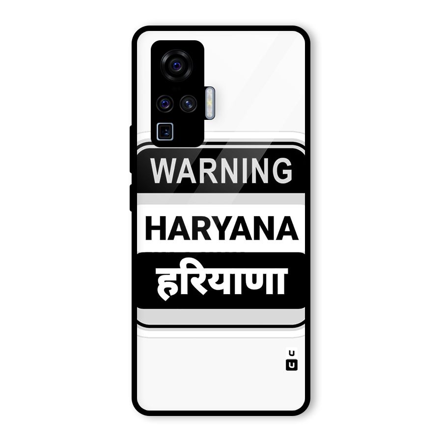 Haryana Warning Glass Back Case for Vivo X50 Pro