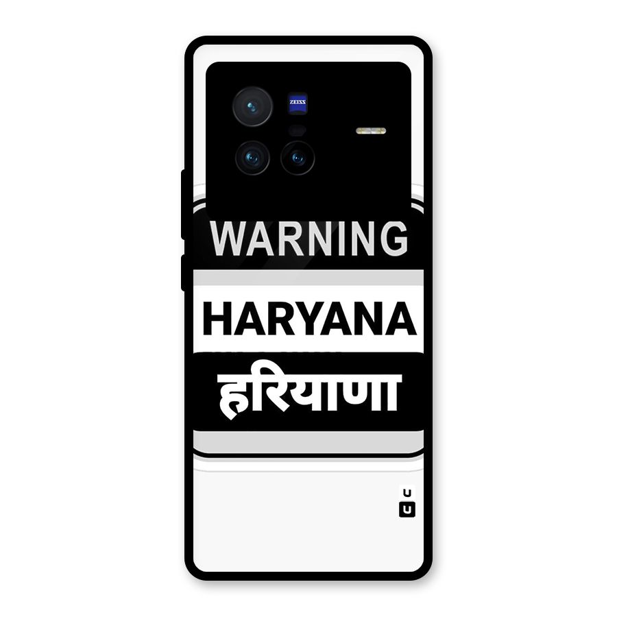 Haryana Warning Glass Back Case for Vivo X80