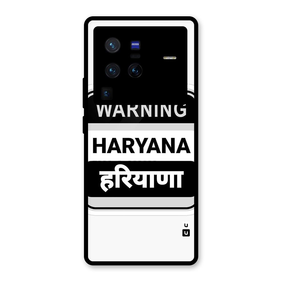 Haryana Warning Glass Back Case for Vivo X80 Pro