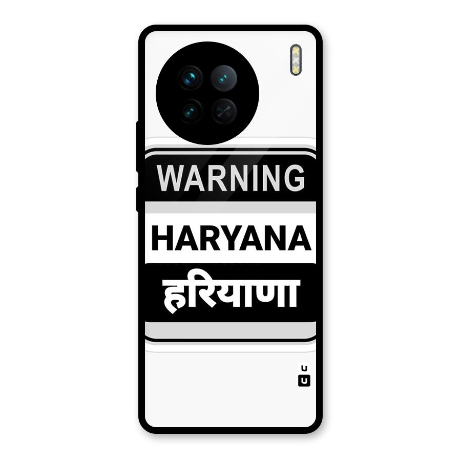 Haryana Warning Glass Back Case for Vivo X90