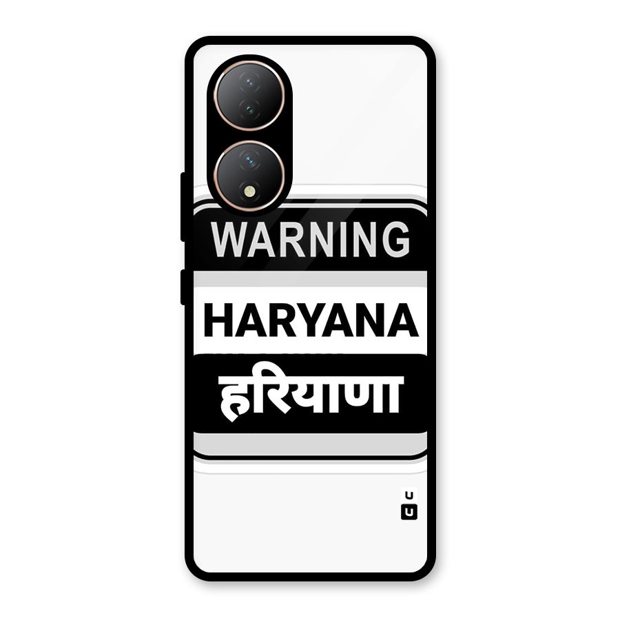 Haryana Warning Glass Back Case for Vivo Y100