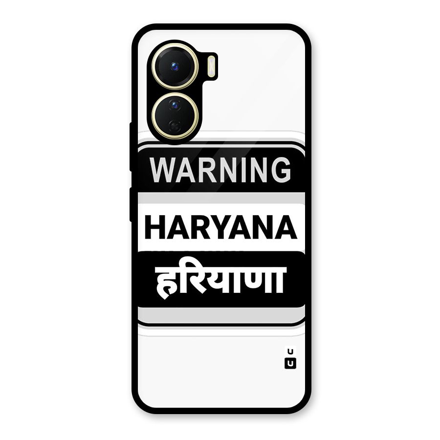 Haryana Warning Glass Back Case for Vivo Y16