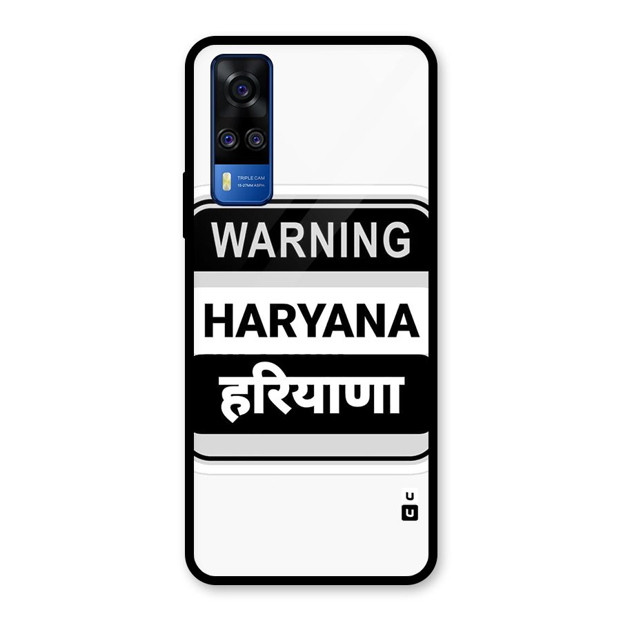 Haryana Warning Glass Back Case for Vivo Y31