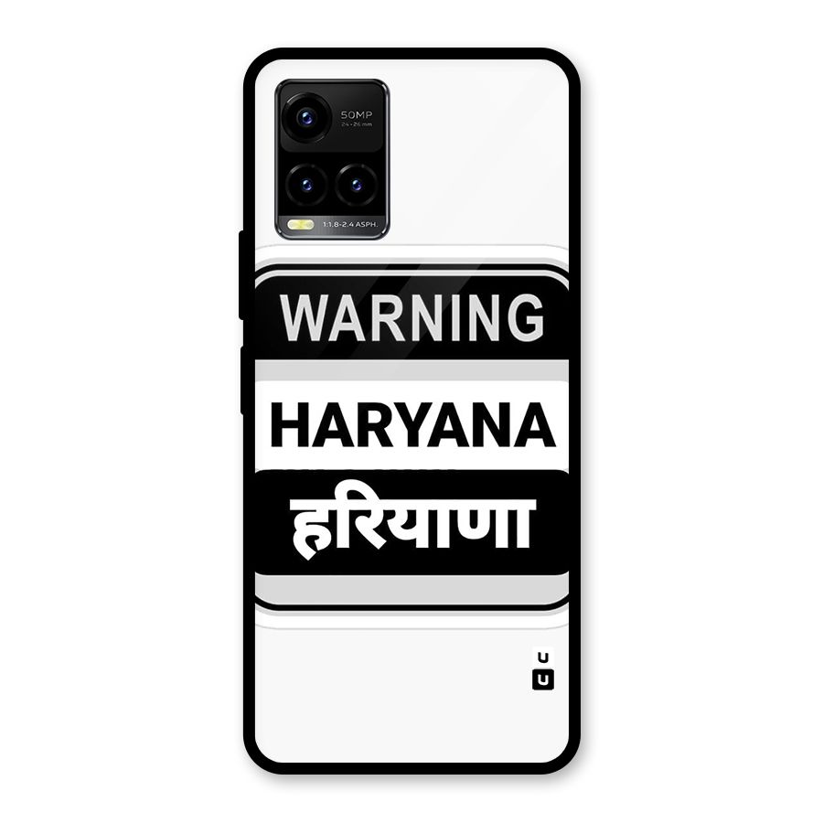 Haryana Warning Glass Back Case for Vivo Y33s