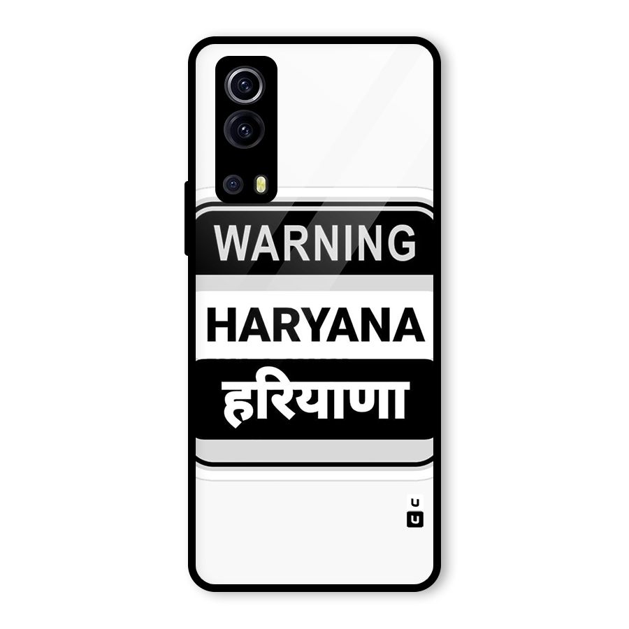 Haryana Warning Glass Back Case for Vivo iQOO Z3