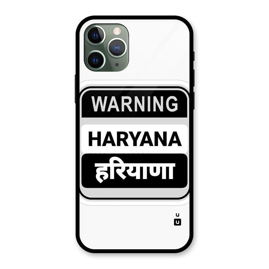 Haryana Warning Glass Back Case for iPhone 11 Pro