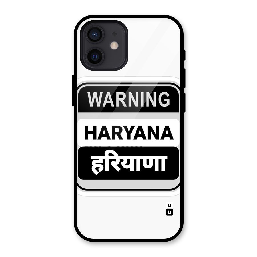 Haryana Warning Glass Back Case for iPhone 12