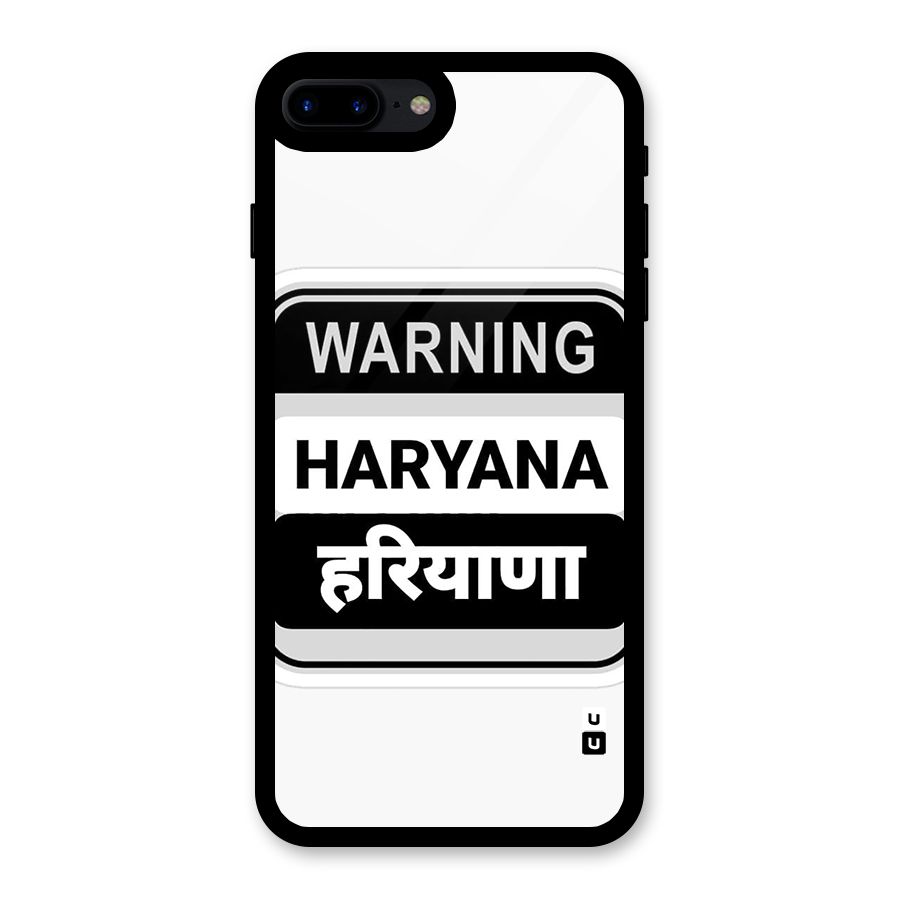 Haryana Warning Glass Back Case for iPhone 7 Plus