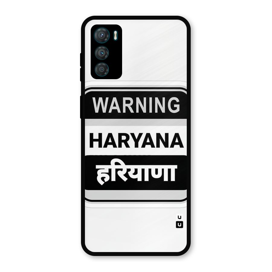 Haryana Warning Metal Back Case for Moto G42