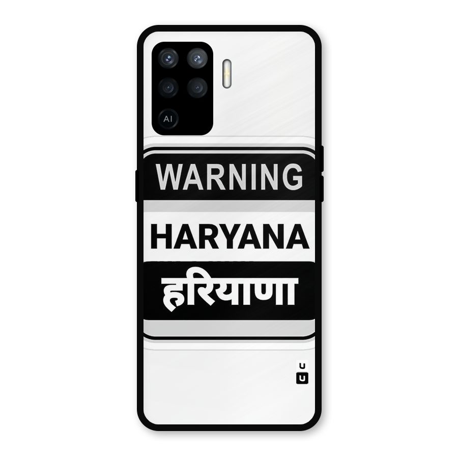 Haryana Warning Metal Back Case for Oppo F19 Pro